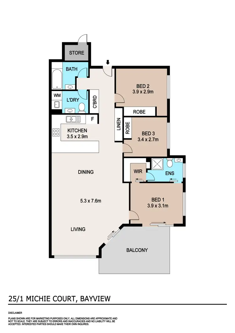 Floorplan of Homely unit listing, 25/1 Michie Court, Bayview NT 820