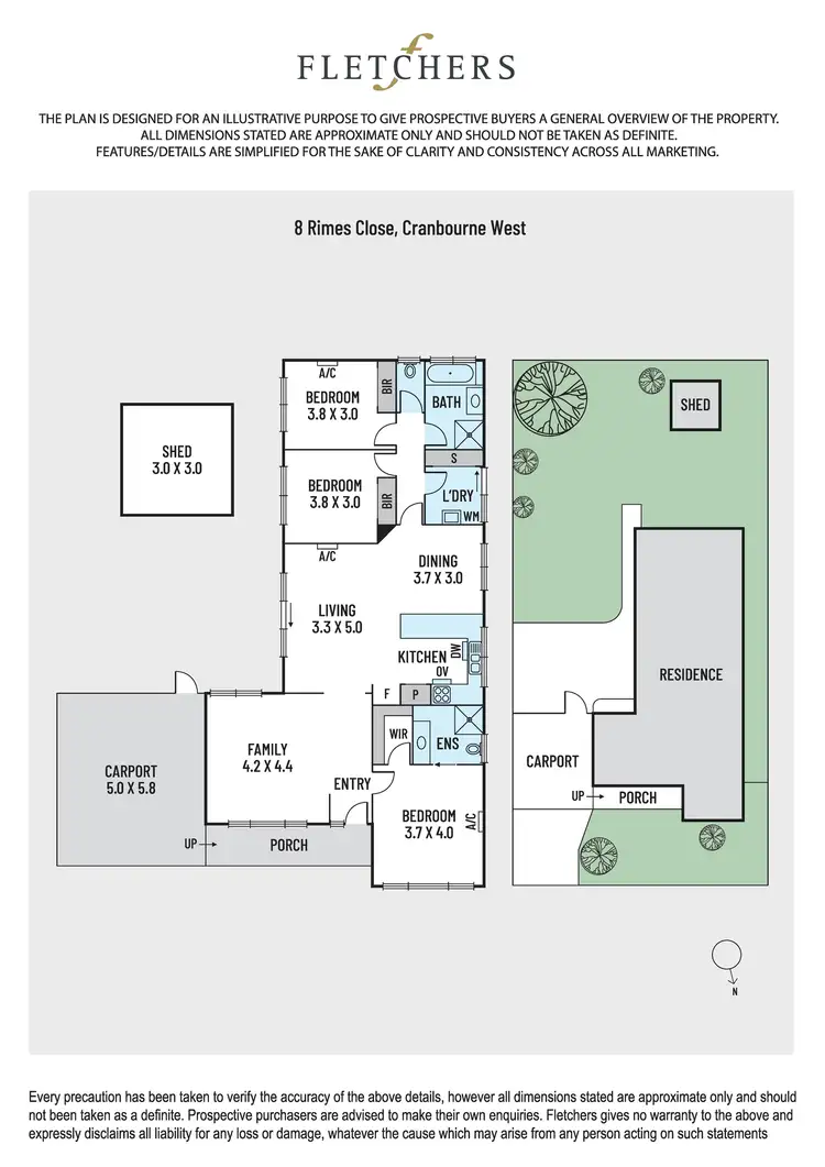 Floorplan of Homely house listing, 8 Rimes Close, Cranbourne West VIC 3977