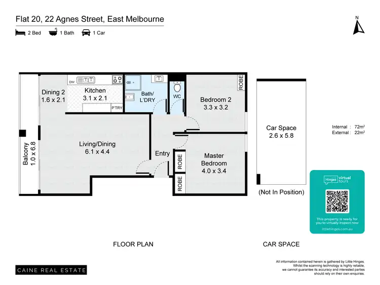 Floorplan of Homely apartment listing, 20/22 Agnes Street, East Melbourne VIC 3002