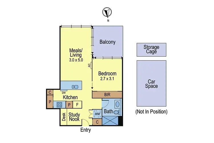 Floorplan of Homely apartment listing, 414B/58 Myrtle Street, Ivanhoe VIC 3079