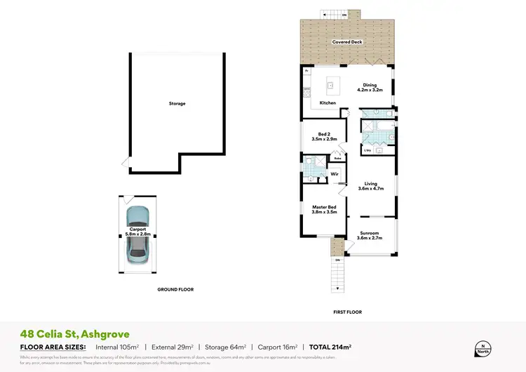Floorplan of Homely house listing, 48 Celia Street, Ashgrove QLD 4060