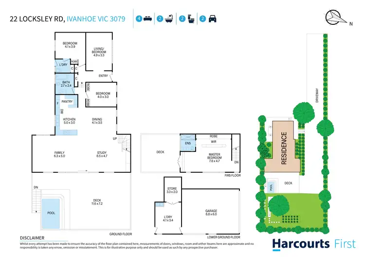 Floorplan of Homely house listing, 22 Locksley Road, Ivanhoe VIC 3079