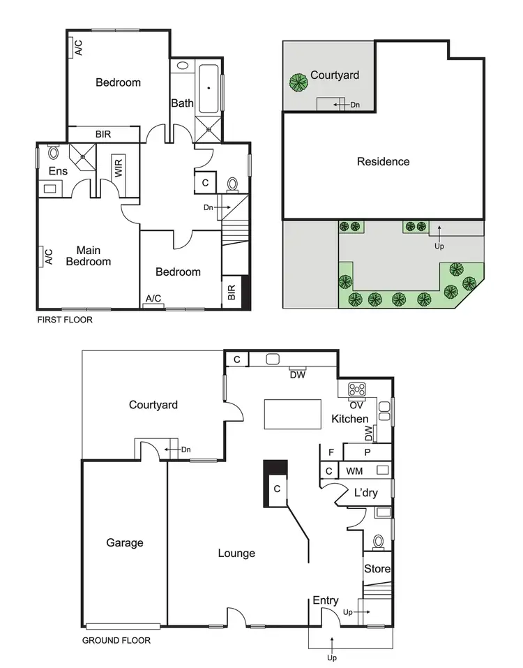 Floorplan of Homely townhouse listing, 1/369 Glen Eira Road, Caulfield North VIC 3161