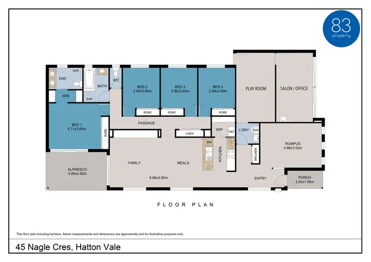 Floorplan of Homely house listing, 45 Nagle Crescent, Hatton Vale QLD 4341