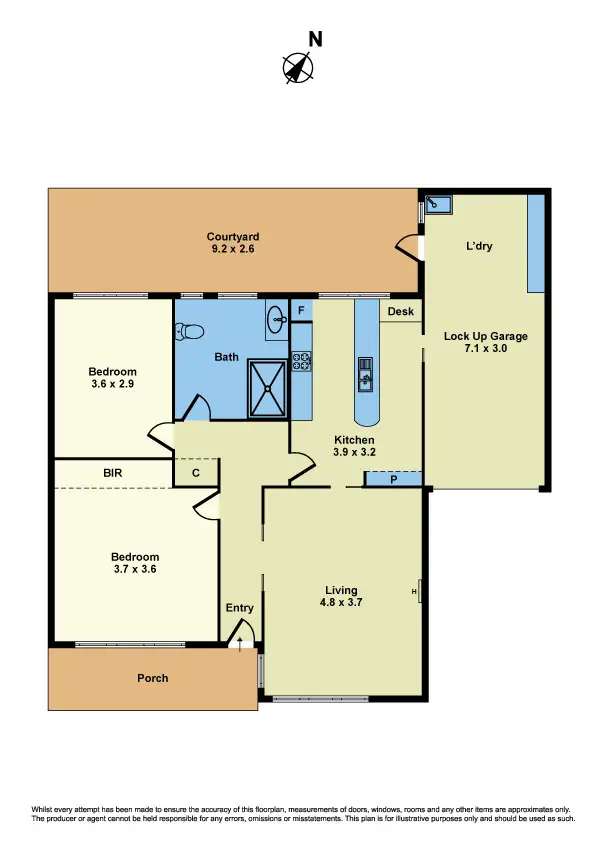 Floorplan of Homely unit listing, 6/98 Railway Place, Williamstown VIC 3016