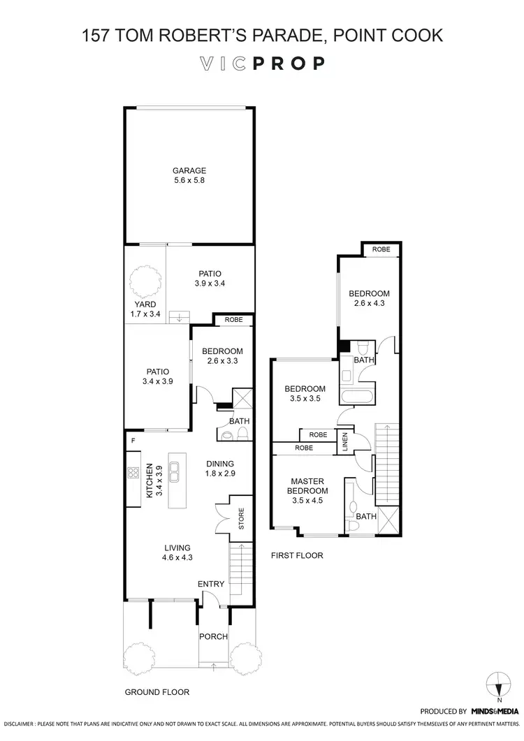 Floorplan of Homely townhouse listing, 157 Tom Roberts Parade, Point Cook VIC 3030