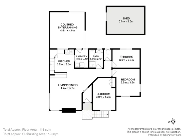 Floorplan of Homely house listing, 15 Rosewood Road, Risdon Vale TAS 7016