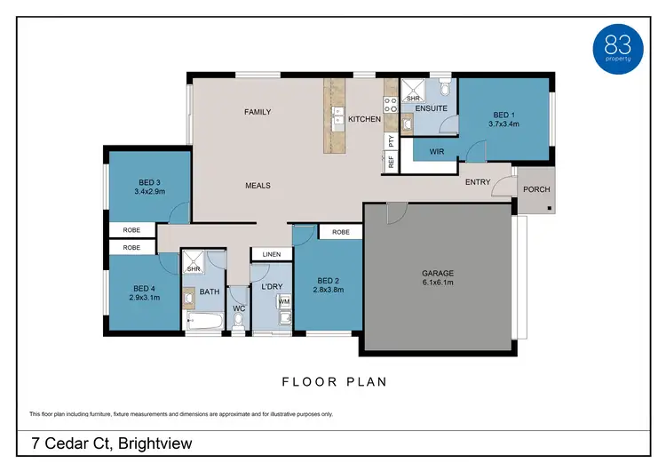 Floorplan of Homely house listing, 7 Cedar Court, Brightview QLD 4311