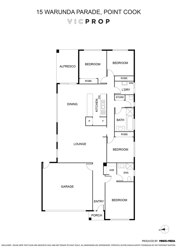Floorplan of Homely house listing, 15 Warunda Parade, Point Cook VIC 3030