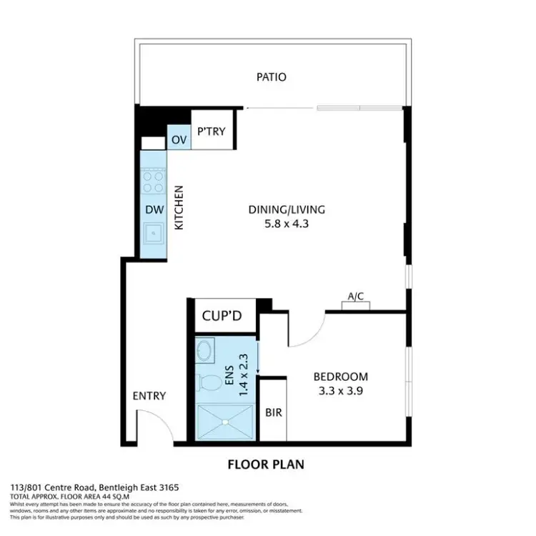 Floorplan of Homely apartment listing, 113/801 Centre Road, Bentleigh East VIC 3165