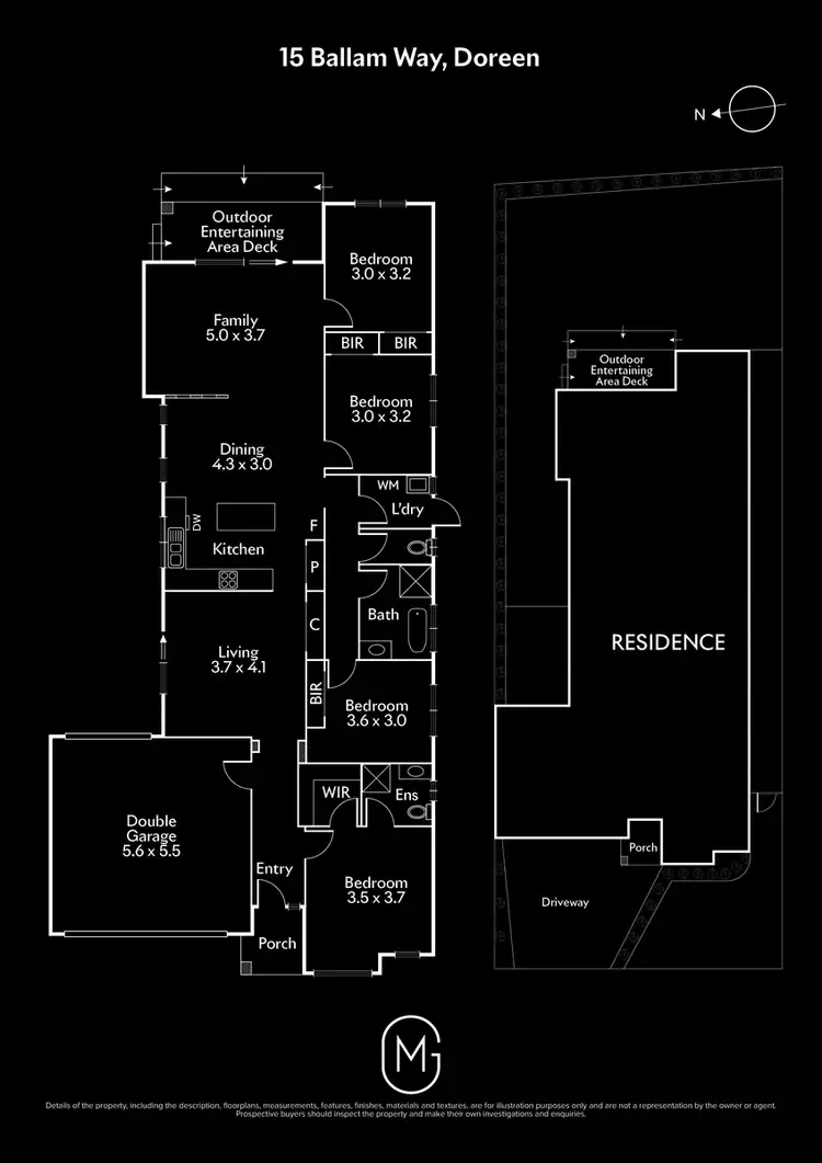 Floorplan of Homely house listing, 15 Ballam Way, Doreen VIC 3754