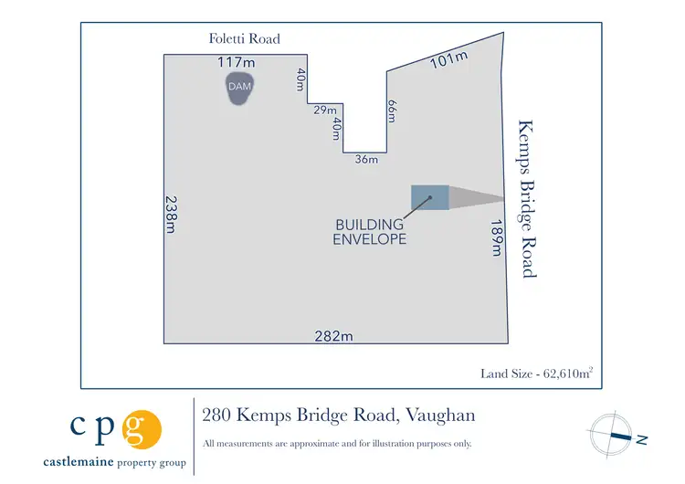 Floorplan of Homely land listing, 280 Kemps Bridge Road, Vaughan VIC 3451