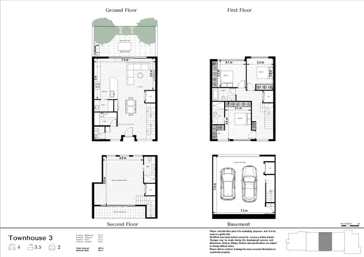 Floorplan of Homely townhouse listing, 3/243 Balaclava Road, Caulfield North VIC 3161