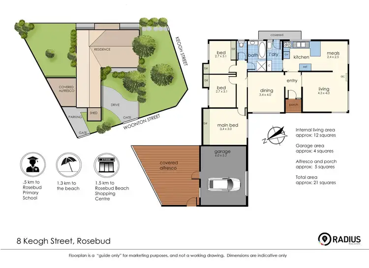 Floorplan of Homely house listing, 8 Keogh Street, Rosebud VIC 3939