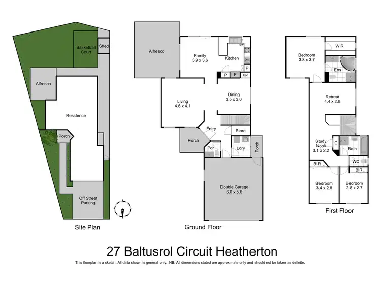 Floorplan of Homely house listing, 27 Baltusrol Circuit, Heatherton VIC 3202