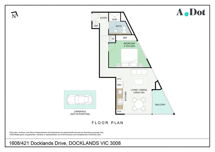Floorplan of Homely apartment listing, 1608/421 Docklands Drive, Docklands VIC 3008