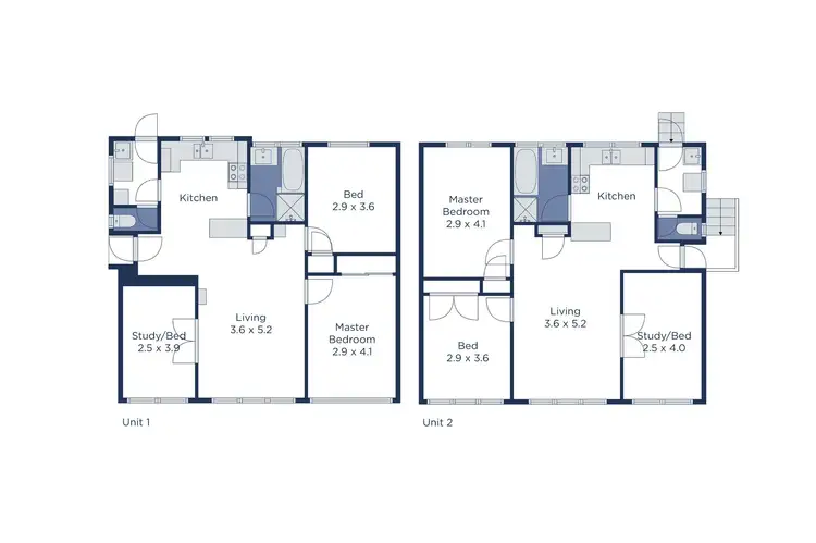 Floorplan of Homely house listing, 1 & 2/19 Long View Road, Croydon South VIC 3136