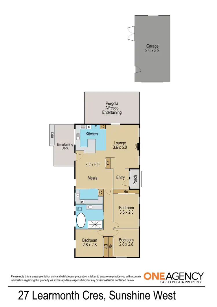 Floorplan of Homely house listing, 27 Learmonth Crescent, Sunshine West VIC 3020