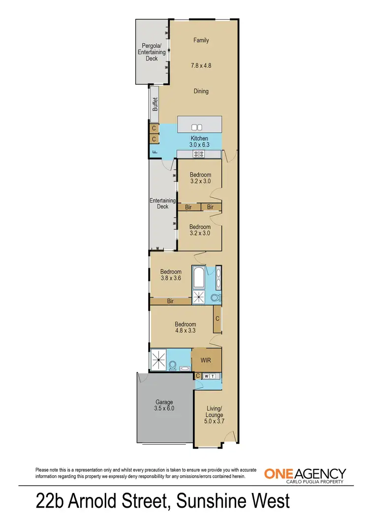 Floorplan of Homely house listing, 22B Arnold Street, Sunshine West VIC 3020