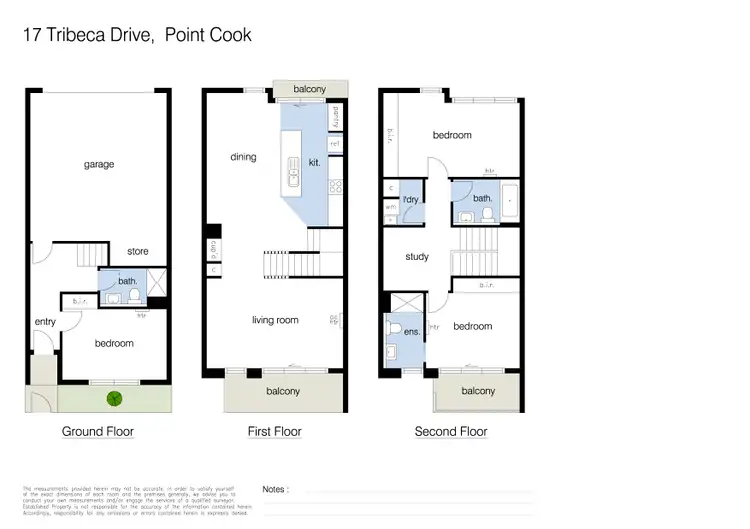 Floorplan of Homely townhouse listing, 17 Tribeca Drive, Point Cook VIC 3030