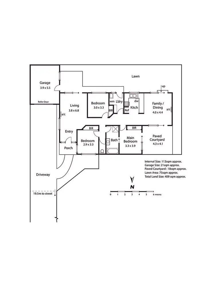 Floorplan of Homely townhouse listing, 24B Hamer Street, Moorabbin VIC 3189
