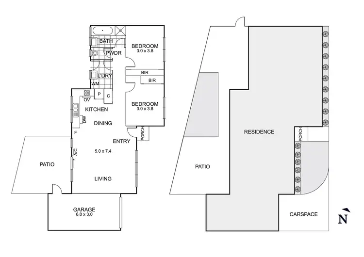 Floorplan of Homely unit listing, 3/91 McDonald Street, Mordialloc VIC 3195