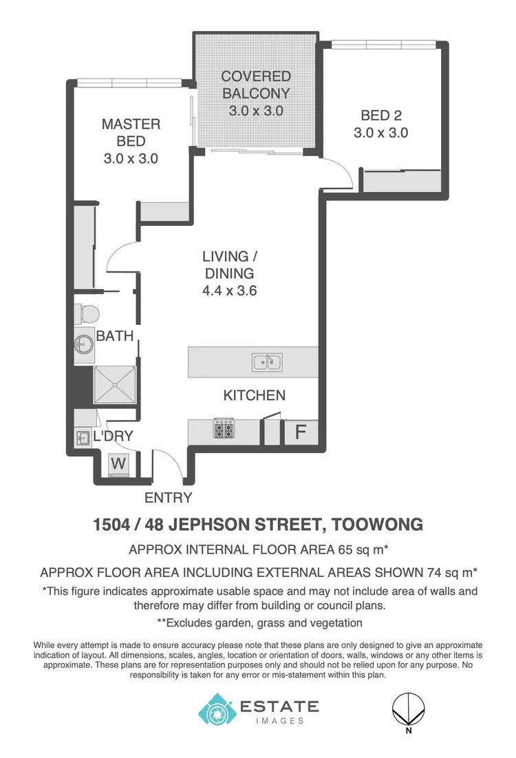 Floorplan of Homely unit listing, 1504/48 Jephson Street, Toowong QLD 4066