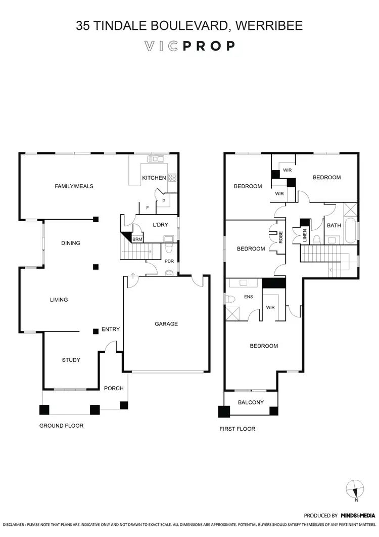 Floorplan of Homely house listing, 35 Tindale Boulevard, Werribee VIC 3030