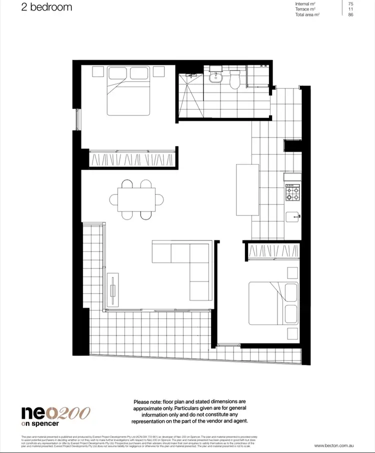 Floorplan of Homely apartment listing, 3810/200 Spencer Street, Melbourne VIC 3000