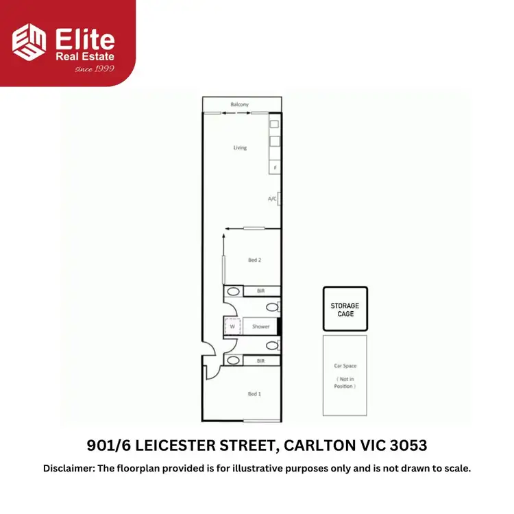 Floorplan of Homely apartment listing, 901/6 LEICESTER Street, Carlton VIC 3053