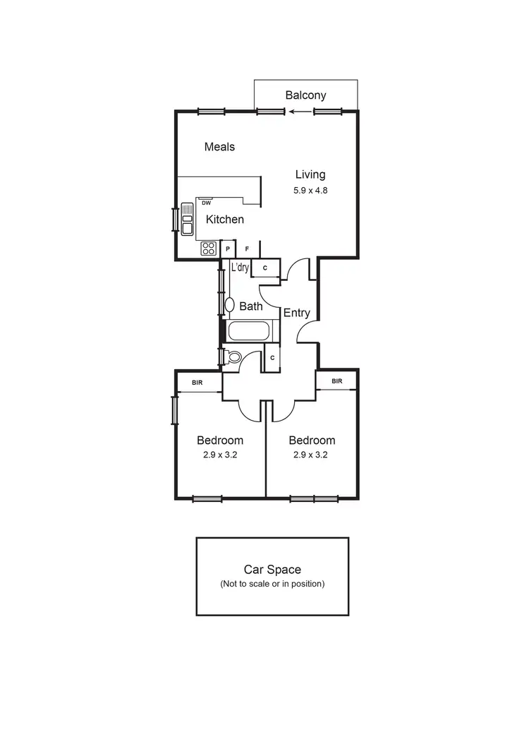 Floorplan of Homely apartment listing, 9/51 Union Street, Windsor VIC 3181