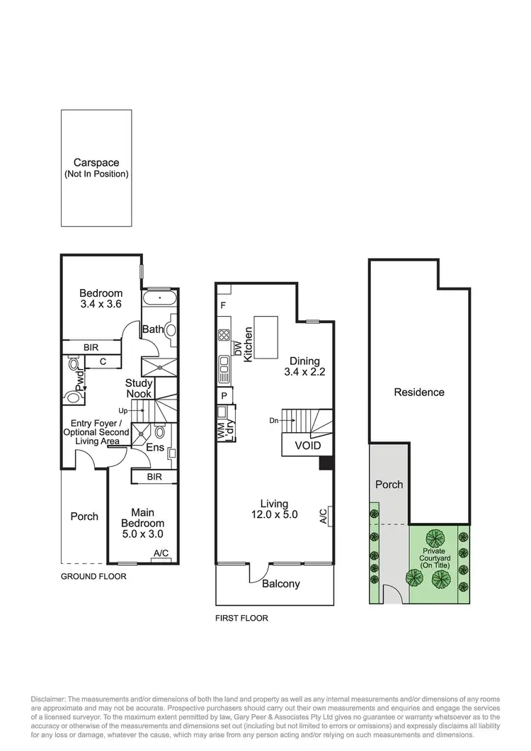 Floorplan of Homely townhouse listing, 2/156-158 Brighton Road, Ripponlea VIC 3185