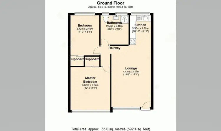 Floorplan of Homely unit listing, 4/74 Highland Terrace, St Lucia QLD 4067