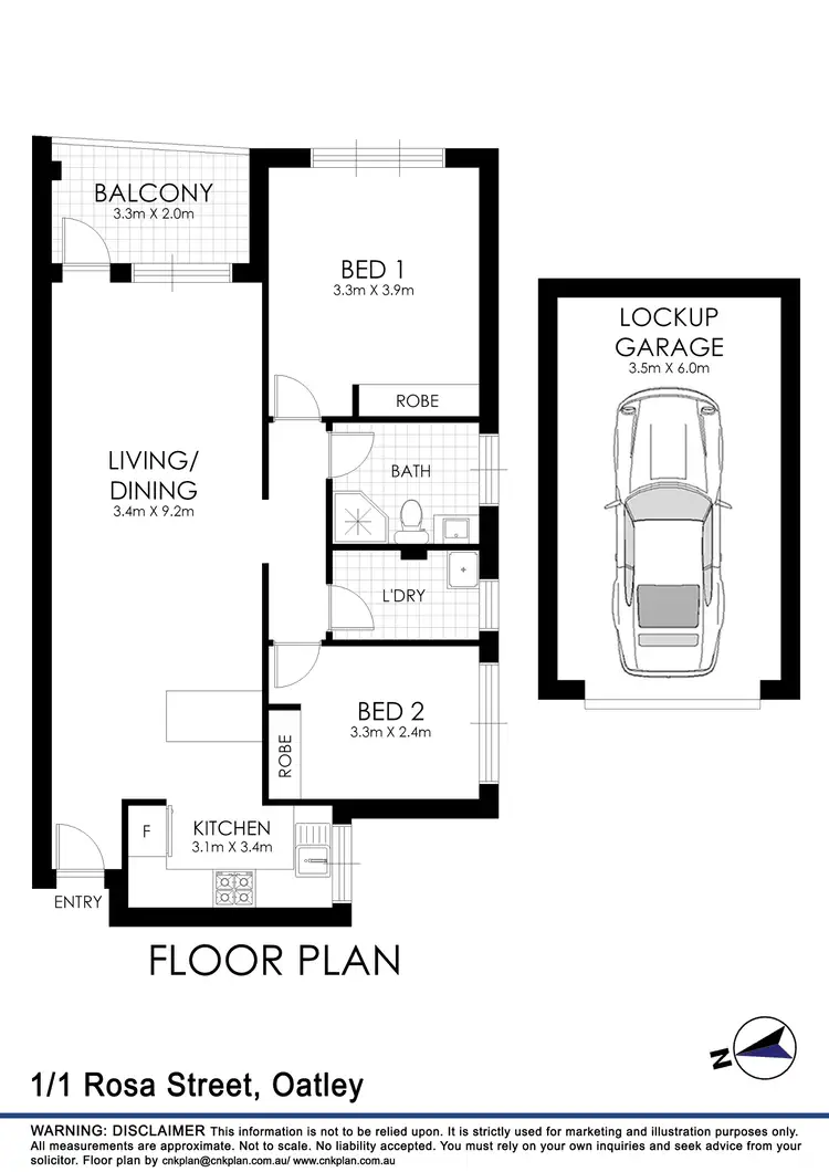 Floorplan of Homely apartment listing, 1/1 Rosa Street, Oatley NSW 2223