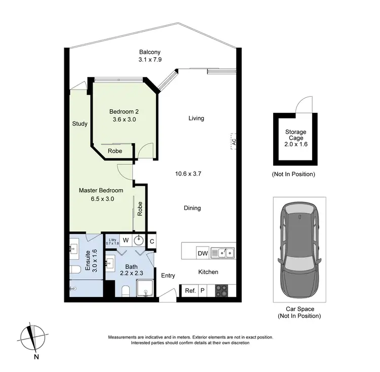 Floorplan of Homely apartment listing, 308/60 Edgewater Boulevard, Maribyrnong VIC 3032
