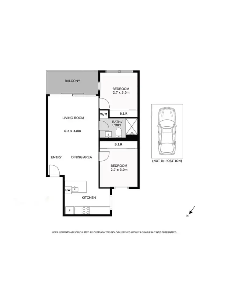 Floorplan of Homely apartment listing, 207/107 Hawke Street, West Melbourne VIC 3003