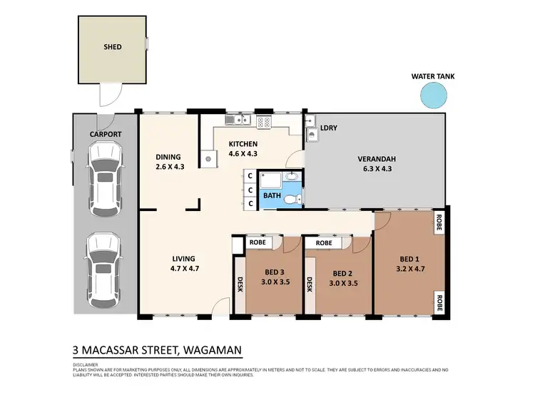 Floorplan of Homely house listing, 3 Macassar Street, Wagaman NT 810