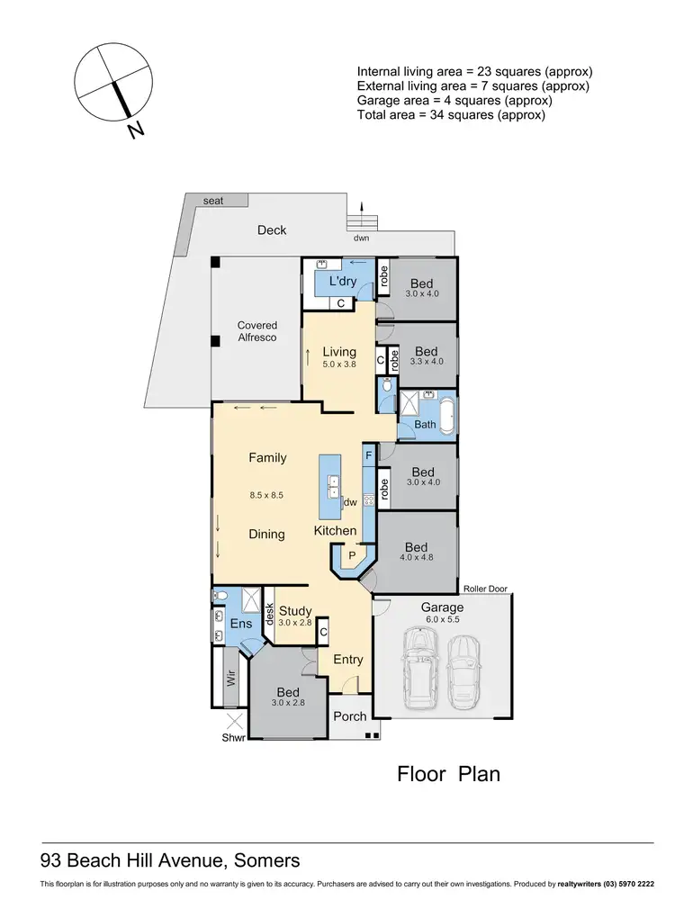 Floorplan of Homely house listing, 93 Beach Hill Avenue, Somers VIC 3927