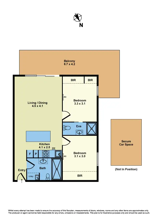 Floorplan of Homely apartment listing, 205/27 Aitken Street, Williamstown VIC 3016