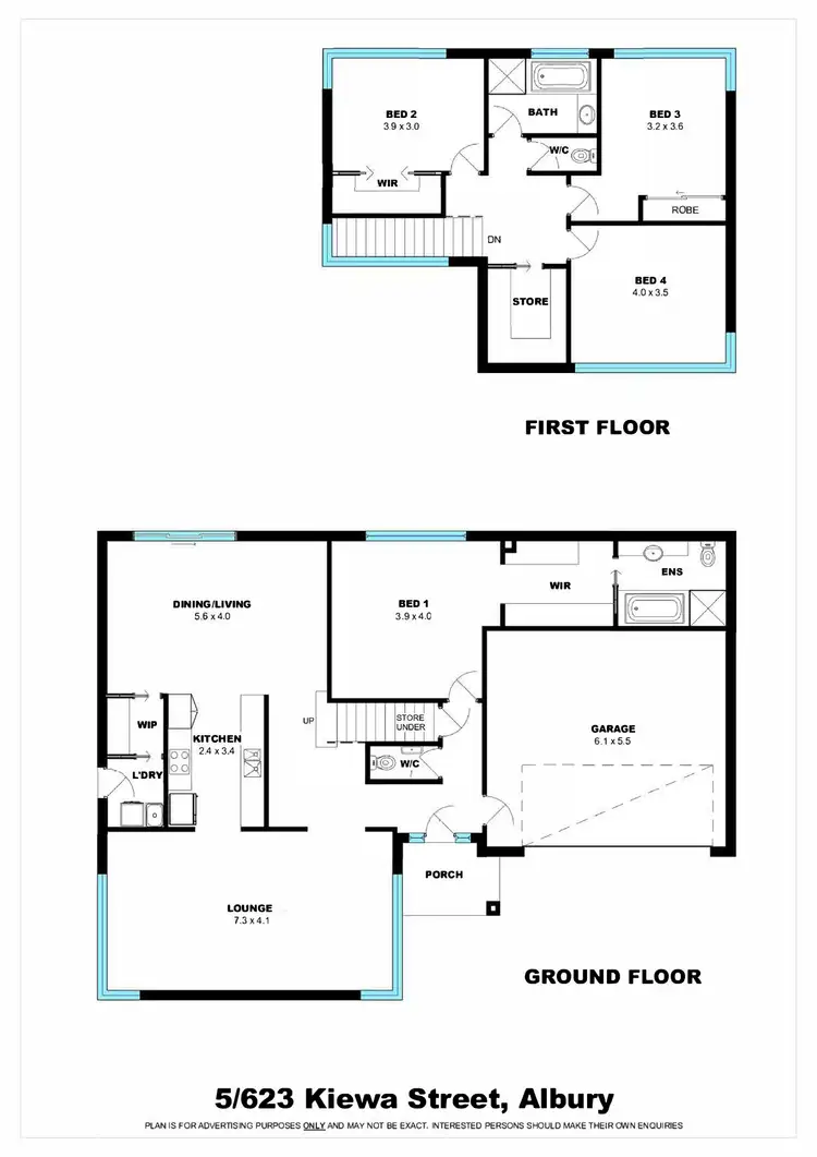 Floorplan of Homely townhouse listing, 5/623 Kiewa Street, Albury NSW 2640