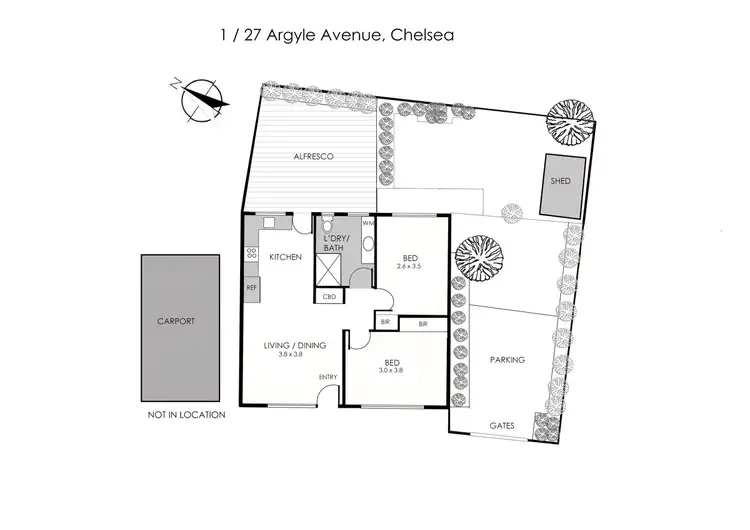 Floorplan of Homely unit listing, 1/27 Argyle Avenue, Chelsea VIC 3196