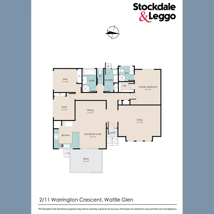 Floorplan of Homely unit listing, 2/11 Warrington Crescent, Wattle Glen VIC 3096