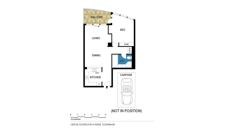 Floorplan of Homely apartment listing, 1109/26 Southgate Avenue, Southbank VIC 3006