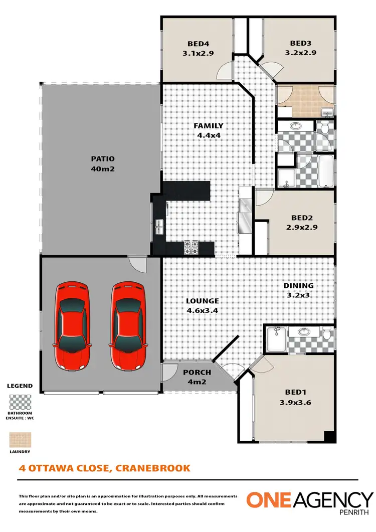 Floorplan of Homely house listing, 4 Ottawa Close, Cranebrook NSW 2749