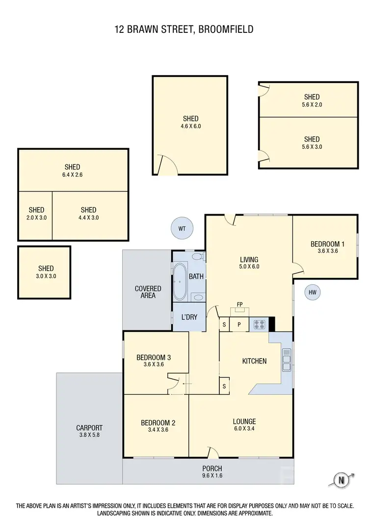 Floorplan of Homely house listing, 12 Brawn Street, Broomfield VIC 3364