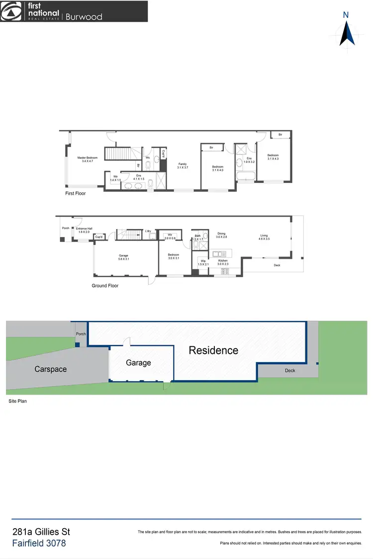 Floorplan of Homely townhouse listing, 281A Gillies Street, Fairfield VIC 3078