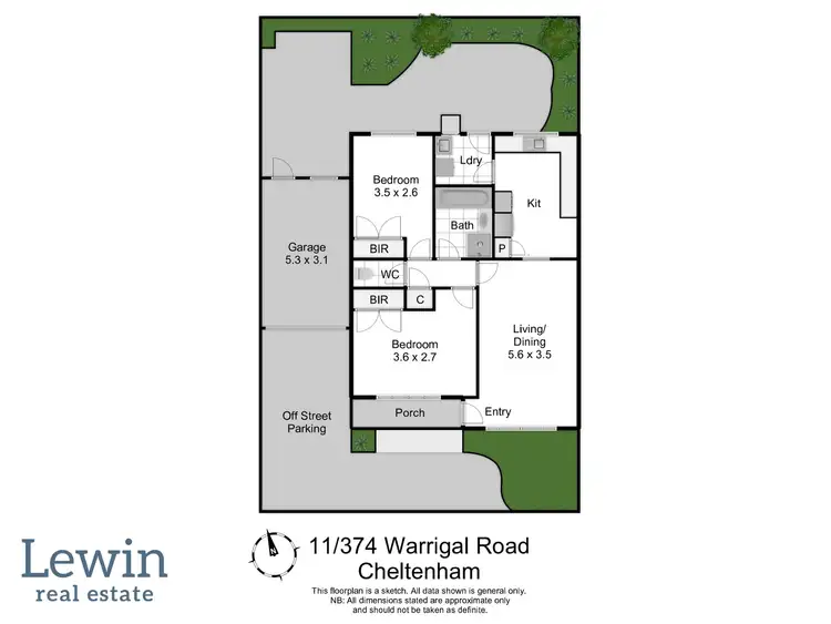 Floorplan of Homely unit listing, 11/374 Warrigal Road, Cheltenham VIC 3192