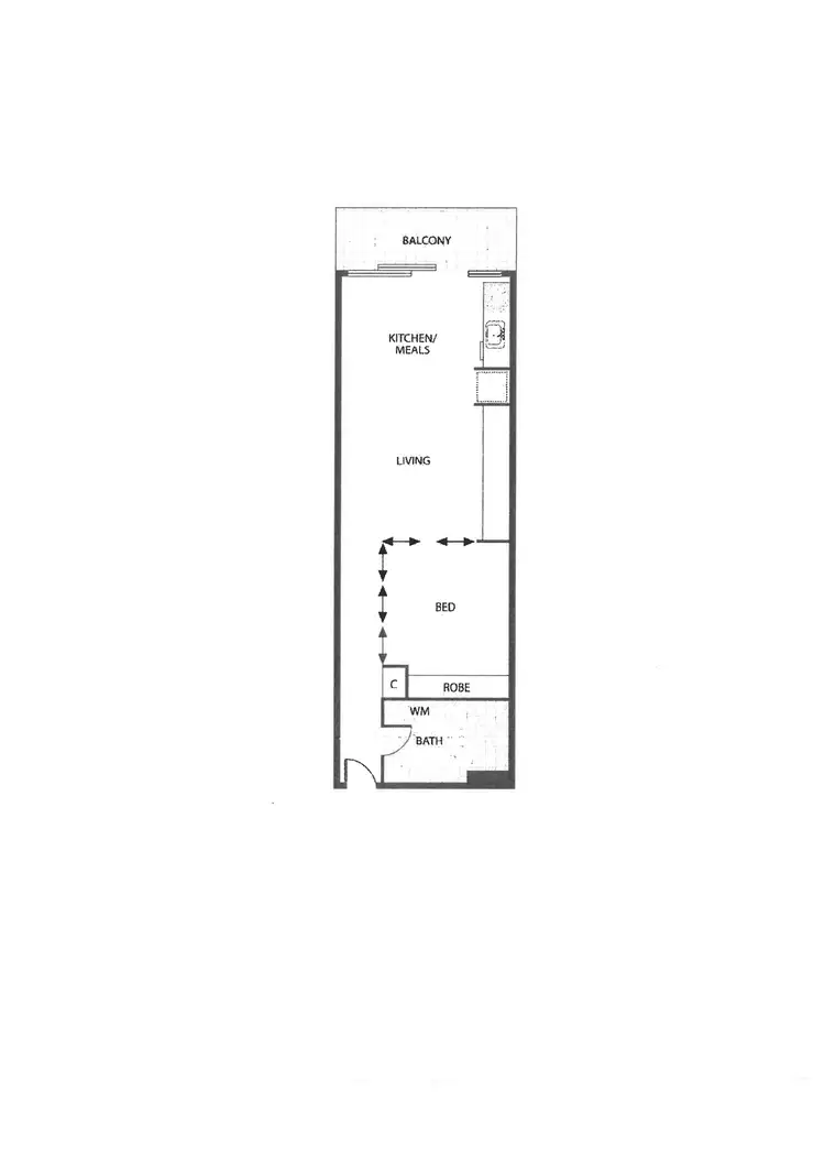 Floorplan of Homely apartment listing, 1322/555 Flinders Street, Melbourne VIC 3000
