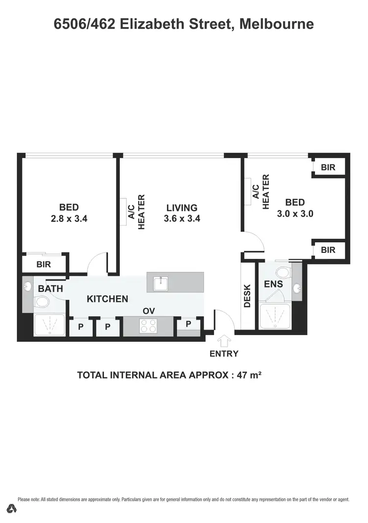 Floorplan of Homely apartment listing, 6506/462 Elizabeth Street, Melbourne VIC 3000