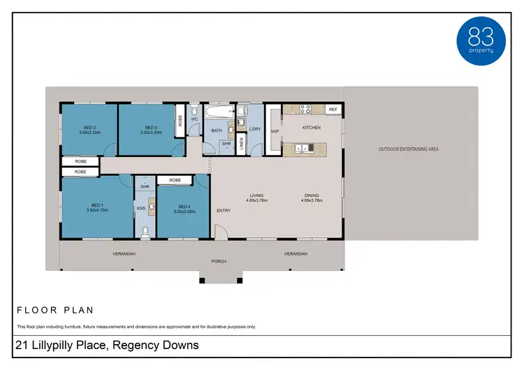Floorplan of Homely house listing, 21 Lillypilly Place, Regency Downs QLD 4341